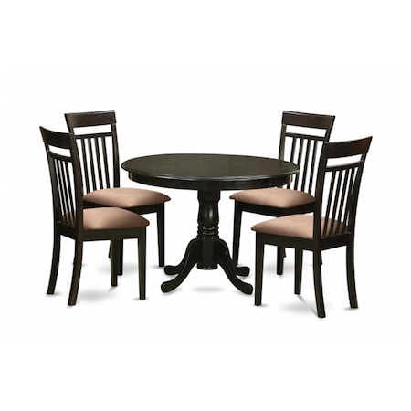 East West Furniture 5 Piece Kitchen Nook Dining Set-Kitchen Dining Nook-and 4 Kitchen Chairs HLCA5-CAP-C